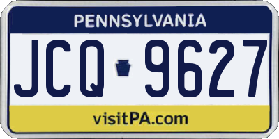 PA license plate JCQ9627