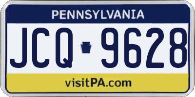 PA license plate JCQ9628