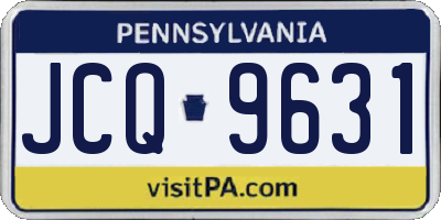 PA license plate JCQ9631
