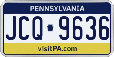 PA license plate JCQ9636