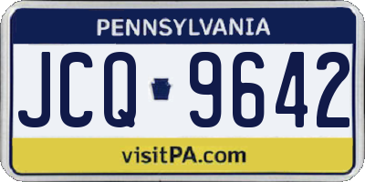 PA license plate JCQ9642