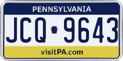 PA license plate JCQ9643