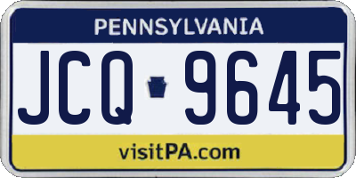 PA license plate JCQ9645