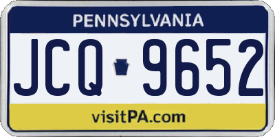 PA license plate JCQ9652