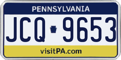 PA license plate JCQ9653