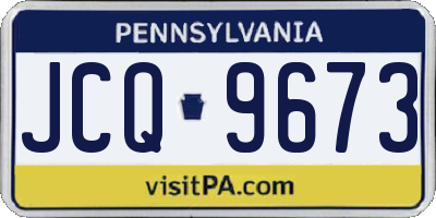 PA license plate JCQ9673