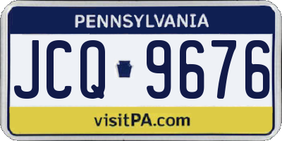PA license plate JCQ9676