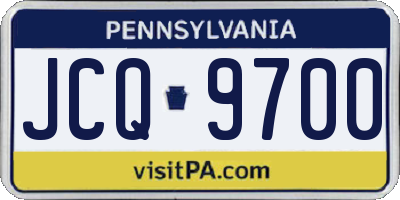 PA license plate JCQ9700