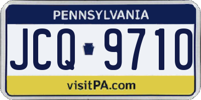PA license plate JCQ9710