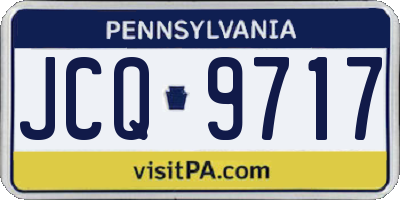 PA license plate JCQ9717