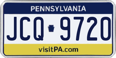 PA license plate JCQ9720