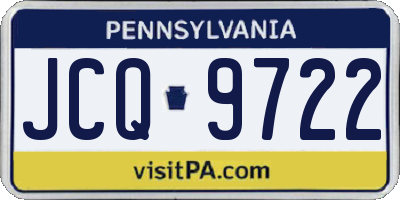 PA license plate JCQ9722