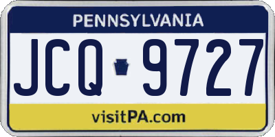 PA license plate JCQ9727