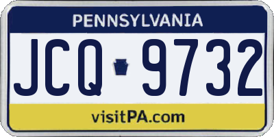 PA license plate JCQ9732