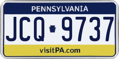 PA license plate JCQ9737