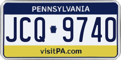 PA license plate JCQ9740