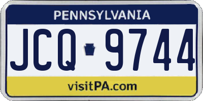 PA license plate JCQ9744