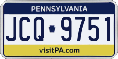 PA license plate JCQ9751