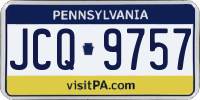 PA license plate JCQ9757