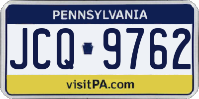 PA license plate JCQ9762