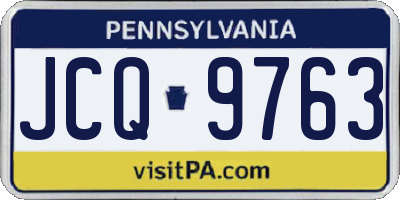 PA license plate JCQ9763