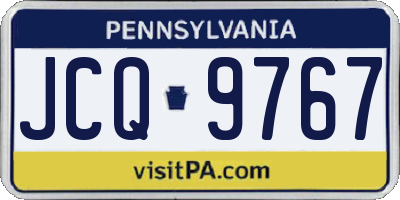 PA license plate JCQ9767