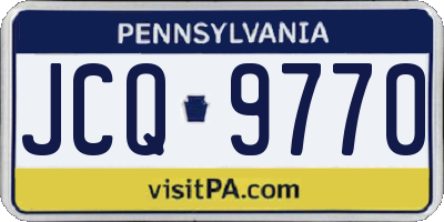 PA license plate JCQ9770