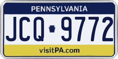 PA license plate JCQ9772