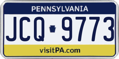 PA license plate JCQ9773