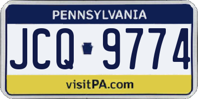 PA license plate JCQ9774