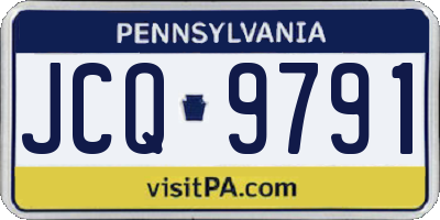 PA license plate JCQ9791