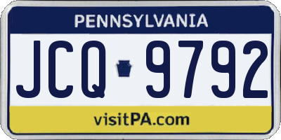 PA license plate JCQ9792