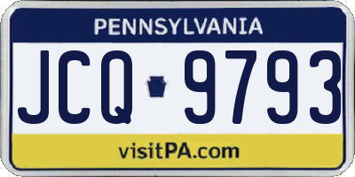 PA license plate JCQ9793