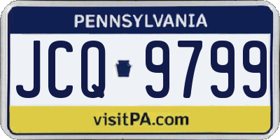PA license plate JCQ9799