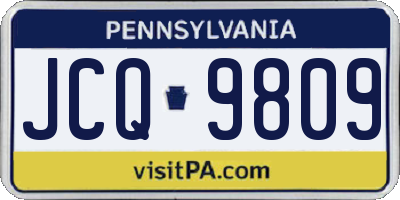 PA license plate JCQ9809