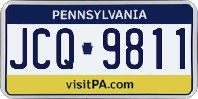 PA license plate JCQ9811