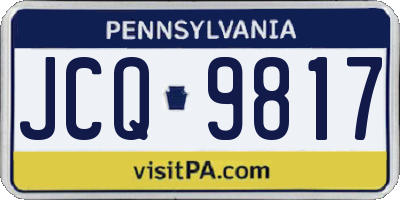 PA license plate JCQ9817