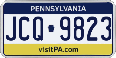 PA license plate JCQ9823