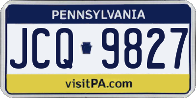 PA license plate JCQ9827