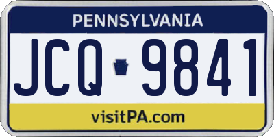 PA license plate JCQ9841