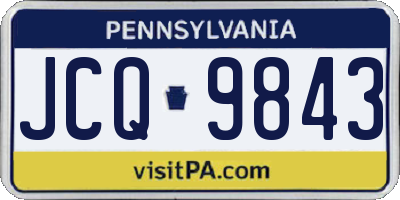 PA license plate JCQ9843