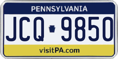 PA license plate JCQ9850