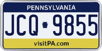 PA license plate JCQ9855