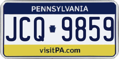 PA license plate JCQ9859