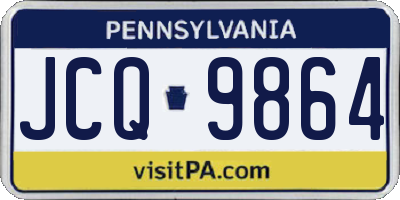 PA license plate JCQ9864