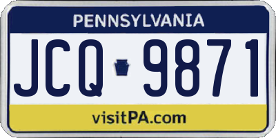 PA license plate JCQ9871