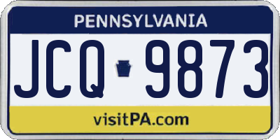 PA license plate JCQ9873