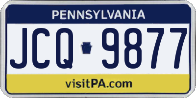 PA license plate JCQ9877