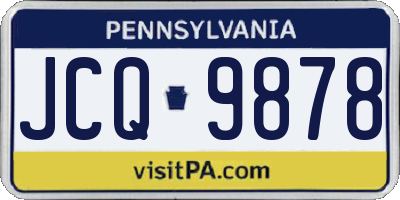 PA license plate JCQ9878