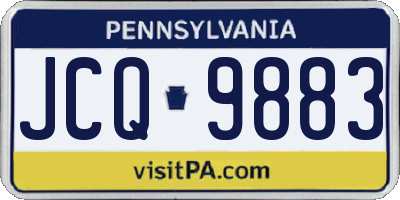 PA license plate JCQ9883